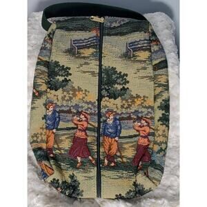 Vintage Holidays Womens Embroidered Golf Shoe Bag 80s Golf Sports Gift